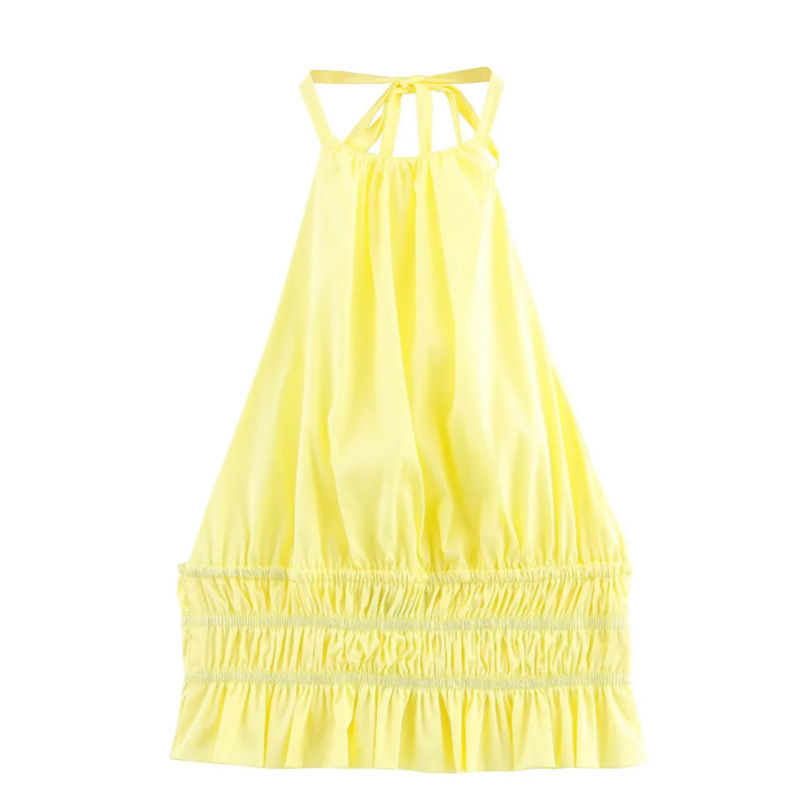 Women's Fashion Hanging Collar Backless Strap Short Top