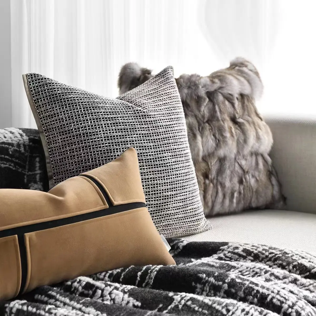 Bed Blanket Towel Sofa Cover Model Room