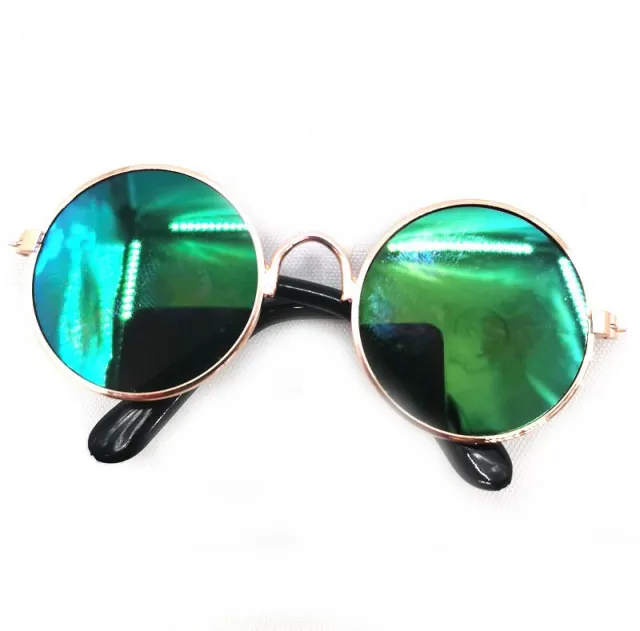 Pet Glasses Cool Eccentric Personality Green Reflective - Shop at LoveMi