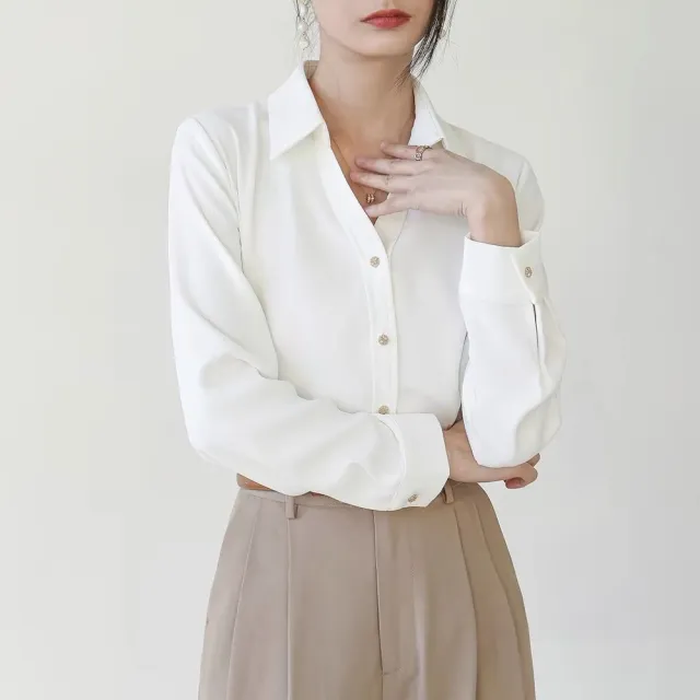 Long sleeved Purple New Inner Wear French Top White - Shop at LoveMi