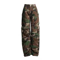 Women's Side Multi-pocket Decorative Design Camouflage Cool Handsome Loose Street Jeans - Camouflage-Xl - View 1