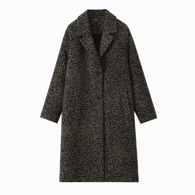 Women's Loose Casual Blended Printed Coat Picture Color S - Shop at LoveMi
