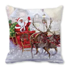 Merry Christmas Christmas Encryption Peach Skin Fabric Home Decoration Sofa Cushion Pillow - 21 - View 1