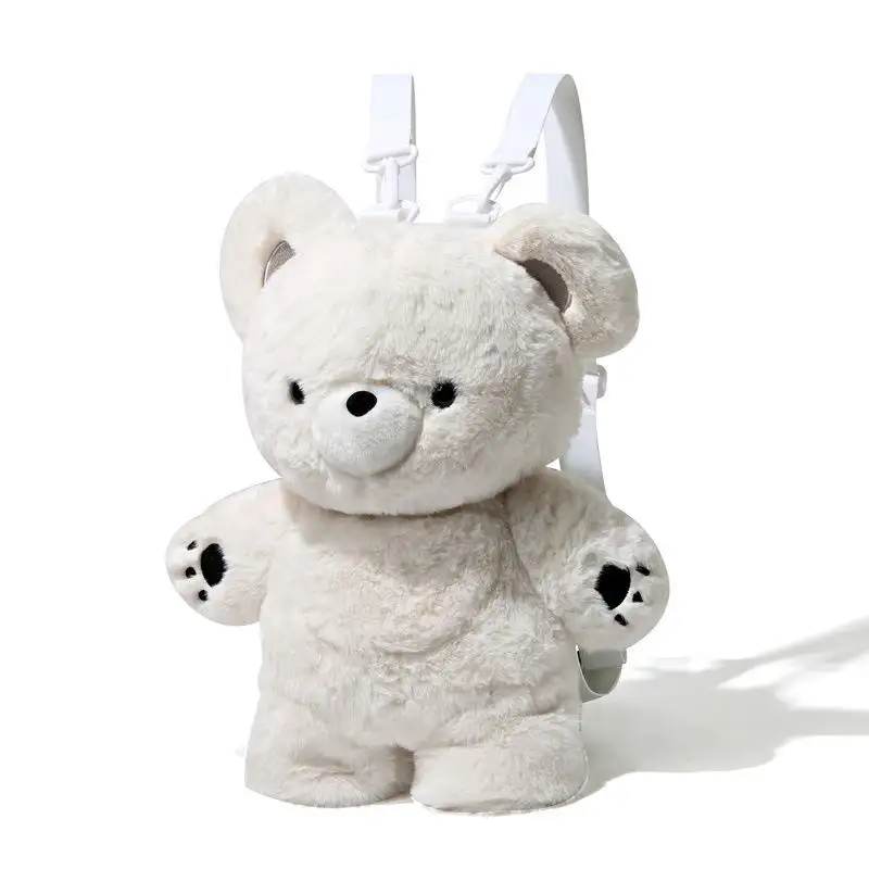 Bear Cute Plush Bag Versatile College Single Double-shoulder Bag