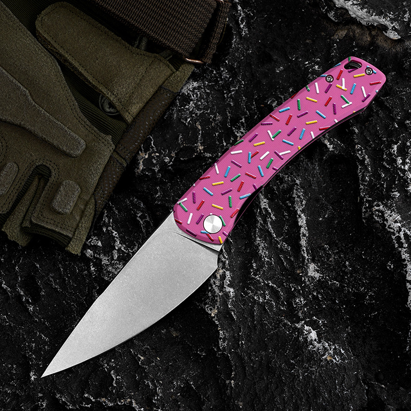 G10 Handle Folding Knife Sharp Outdoor Multifunctional Portable