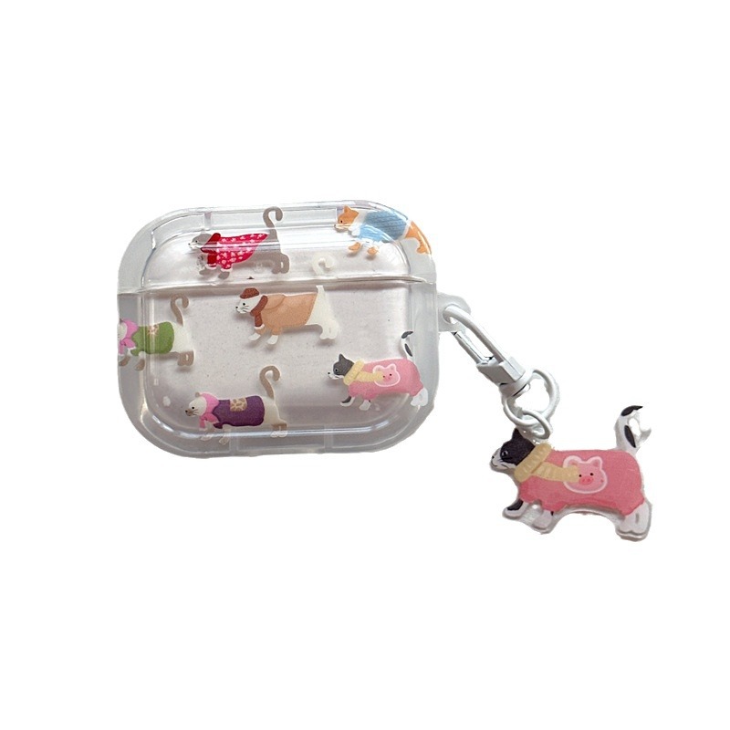 Gradient Sausage Dog Bluetooth Wireless 123 Generation Earphone Sleeves Protective Case - Image 7
