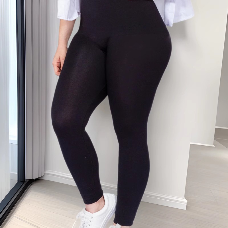 High-waisted Non-see-through Outerwear-friendly Plus-size Yoga Pants For Women