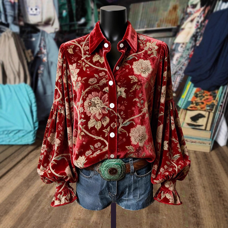 Fashionable And Versatile Long-sleeve French-style Womens Shirt With A Lapel Collar