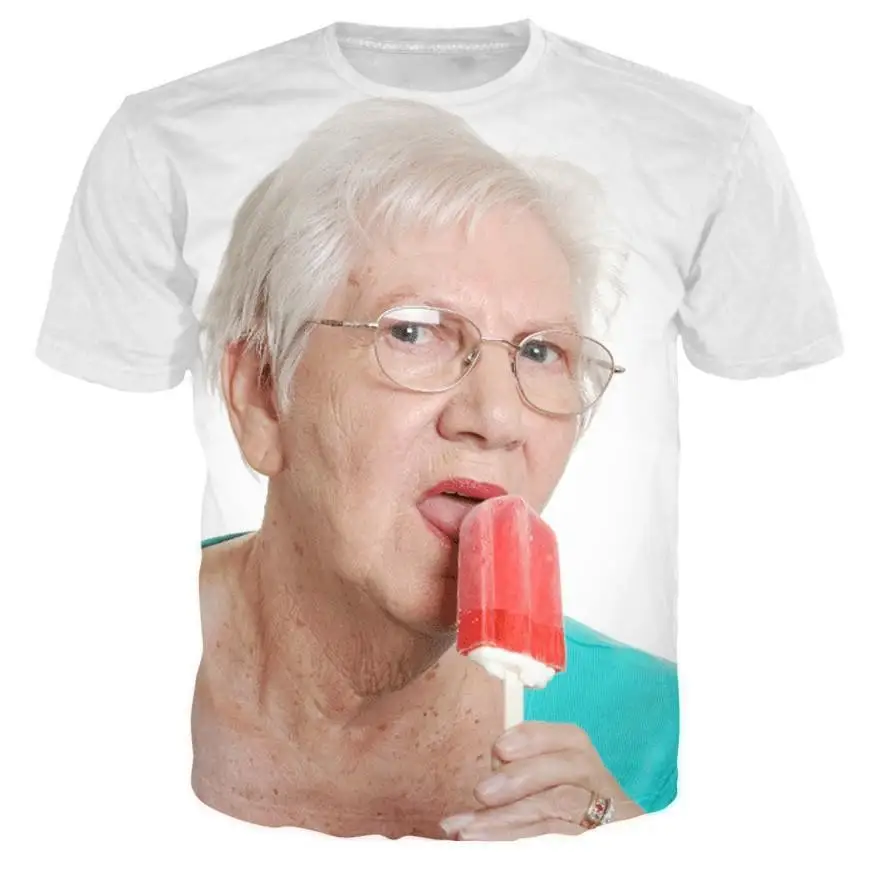 New 3D Digital Printing Pullover Short Sleeve T-shirt