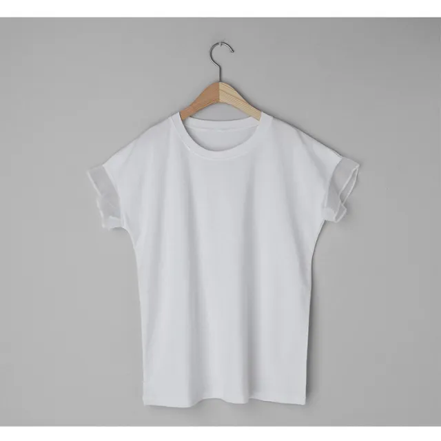 Women's Mesh Ruffle Sleeve Round Neck Solid Color T shirt White - Shop at LoveMi