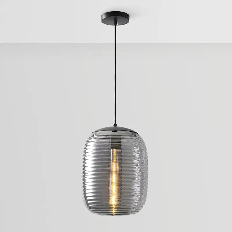 Post-modern Simple Personality Creative Striped Restaurant Bar Glass Chandelier