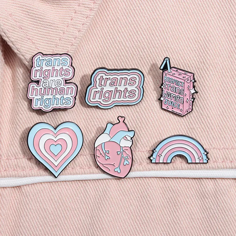 Fashion Cartoon Young Girl Series Rainbow Brooch