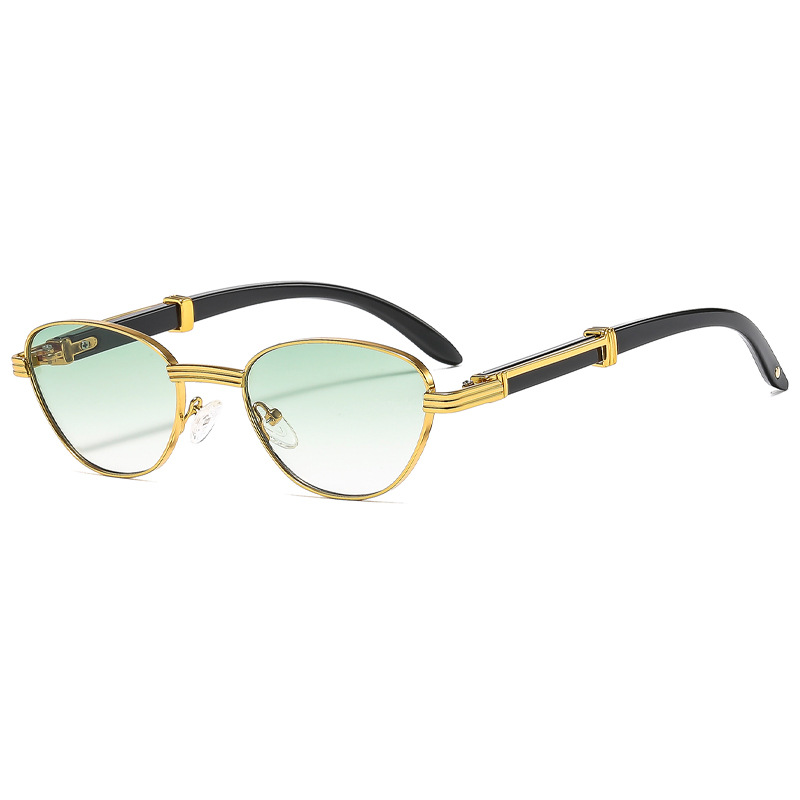 Women's Retro Simple Outdoor Oval Frame UV-proof Sunglasses - Image 12