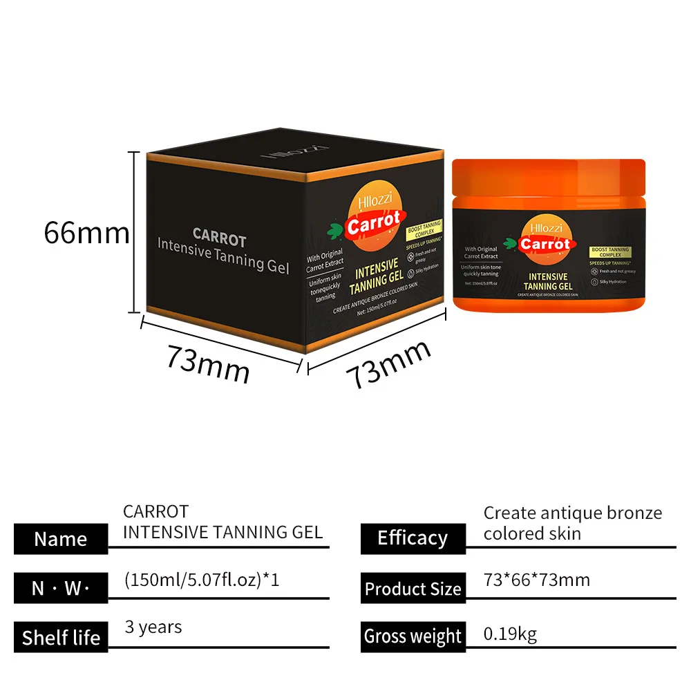 Carrot Sun Tanning Gel Help Sun - New