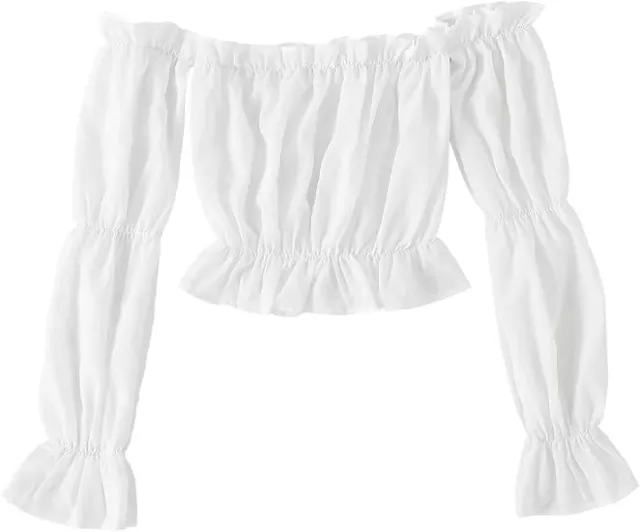 Women's Crop Top With Tube Neckline White - Shop at LoveMi