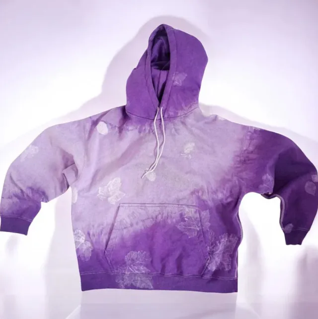 Butterfly Knitted Sweater Casual Long sleeved Hooded Sweater Violet S - Shop at LoveMi