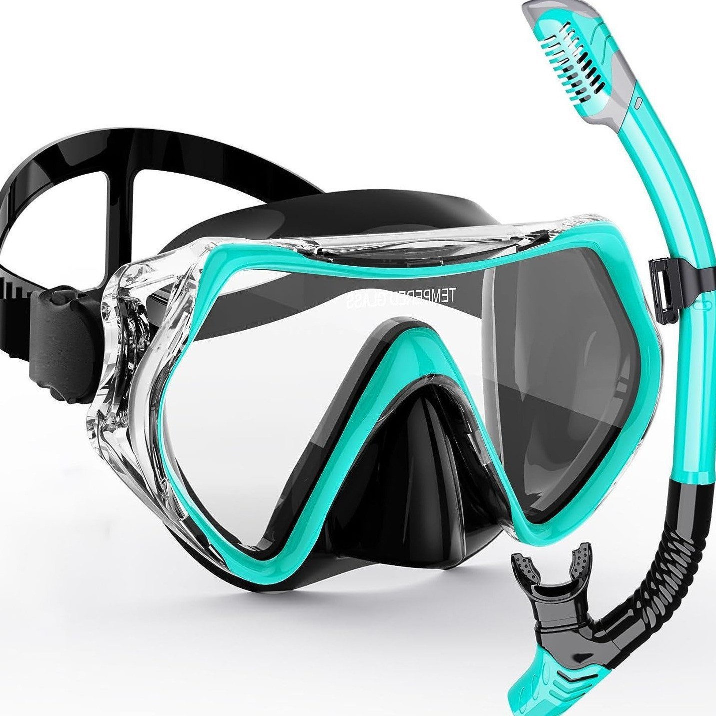 Masque de plongée tuba en verre trempé — Masque sec snorkeling 11