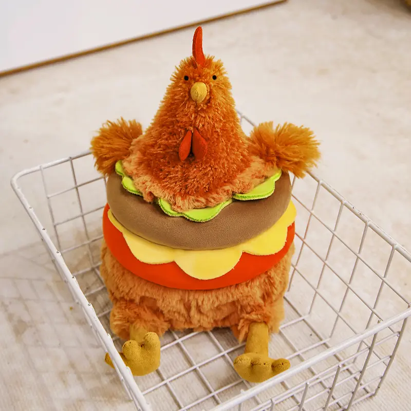 Chicken Burger Plush Toy Cute Shapeshift