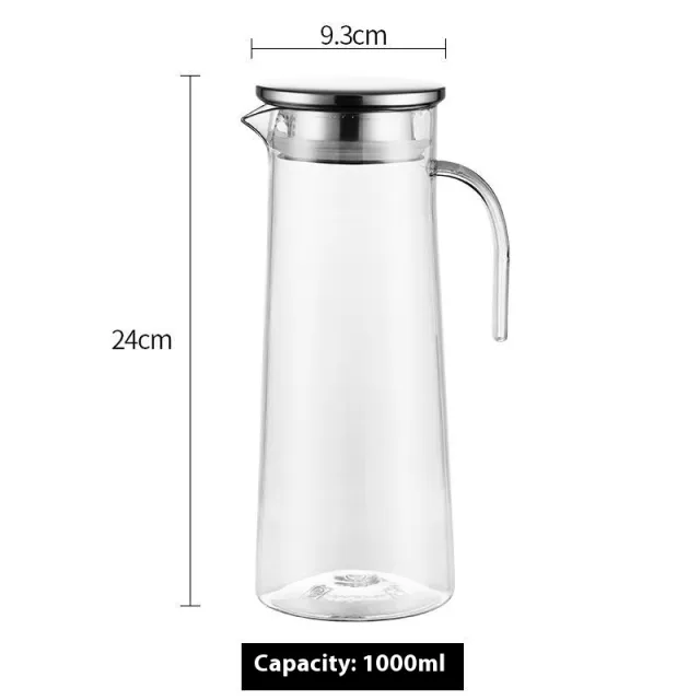 Transparent Acrylic Pc Plastic Fruit Scented Tea Cold Water Bottle 1.0L Stainless Steel Cover Pot - Shop at LoveMi