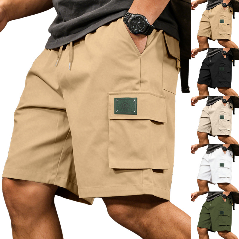 Men's Loose Elastic Casual Multi Pocket Shorts