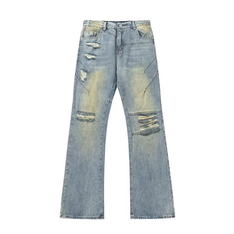 Men's Summer Fashion Brand Distressed Bootcut Pants