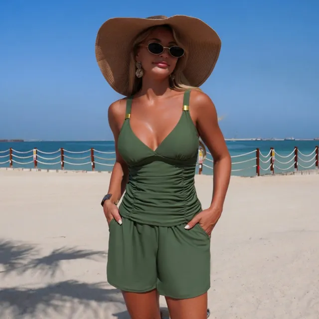 New European And American style Tankini For Women Green - Shop at LoveMi