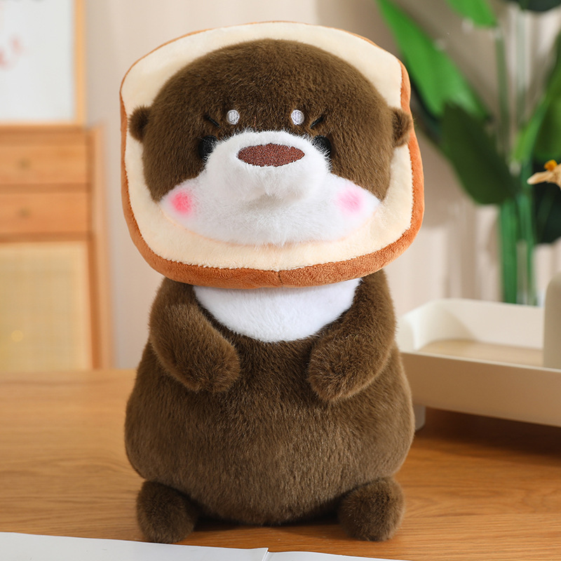 Cute Shapeshift Milk Tea Otter Figurine Doll
