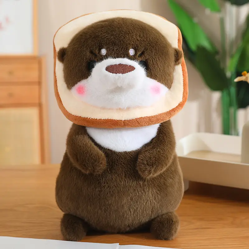 Cute Shapeshift Milk Tea Otter Figurine Doll