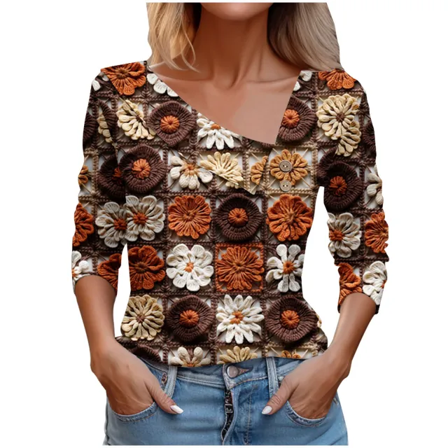 Cactus Large Flower Printed Shirt Cr9 - Shop at LoveMi