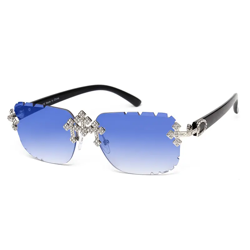 Women's Fashion Sunglasses Cross Diamond-Encrusted