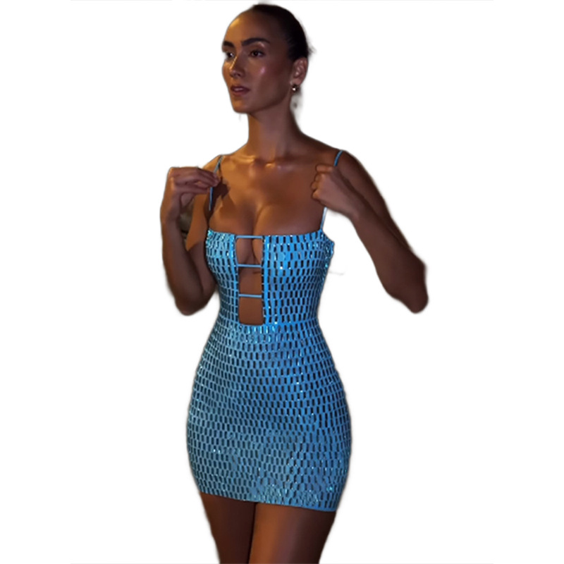 Sling High Waist Tight Dress - 5