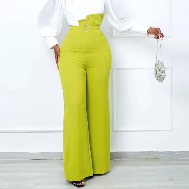 New Comfort Breathable Casual Pants Women Grass Green - Shop at LoveMi
