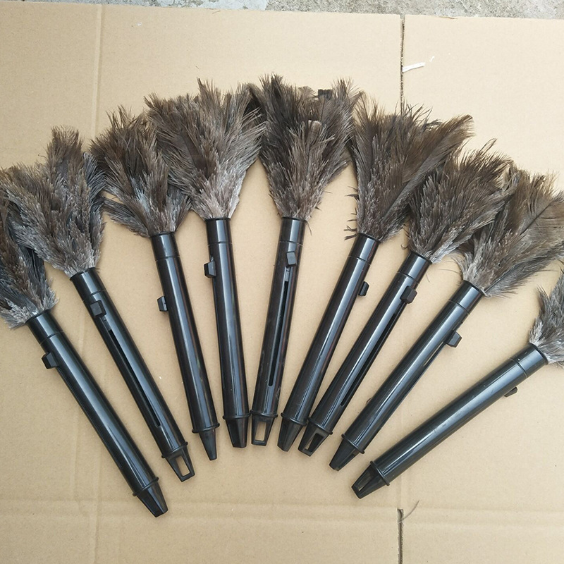 Telescoping Ostrich-feather Duster Soft-bristle Brush For Desks And Cars To Sweep Away Dust