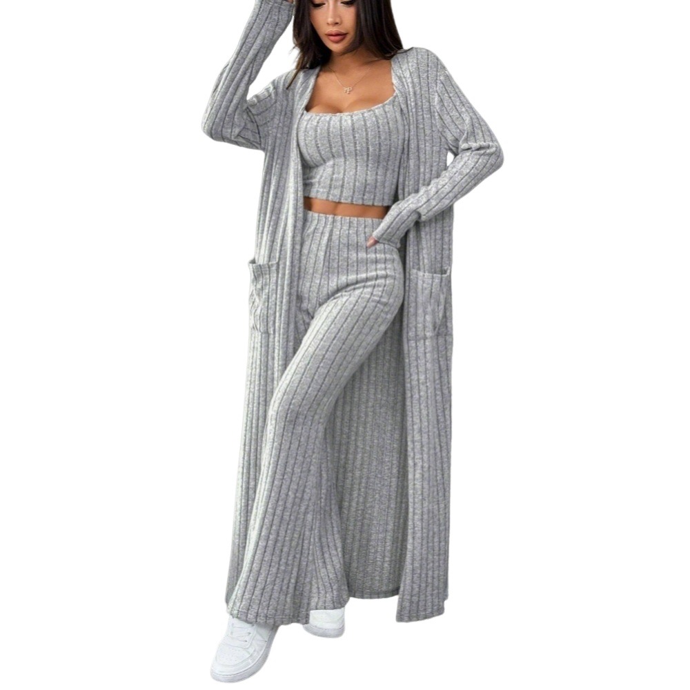 Stylish Casual Home Knitted Three-Piece Set — foto 6