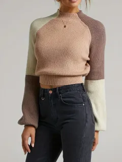 Autumn And Winter New Women's Knitwear Pullover Sweater - Khaki - View 1