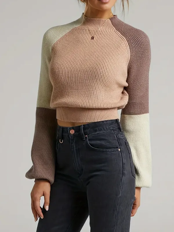 Autumn And Winter New Women's Knitwear Pullover Sweater Khaki - Shop at LoveMi