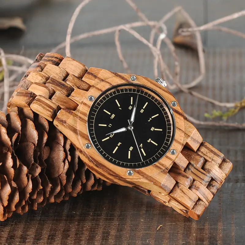 Wooden Pointer Style Quartz Watch
