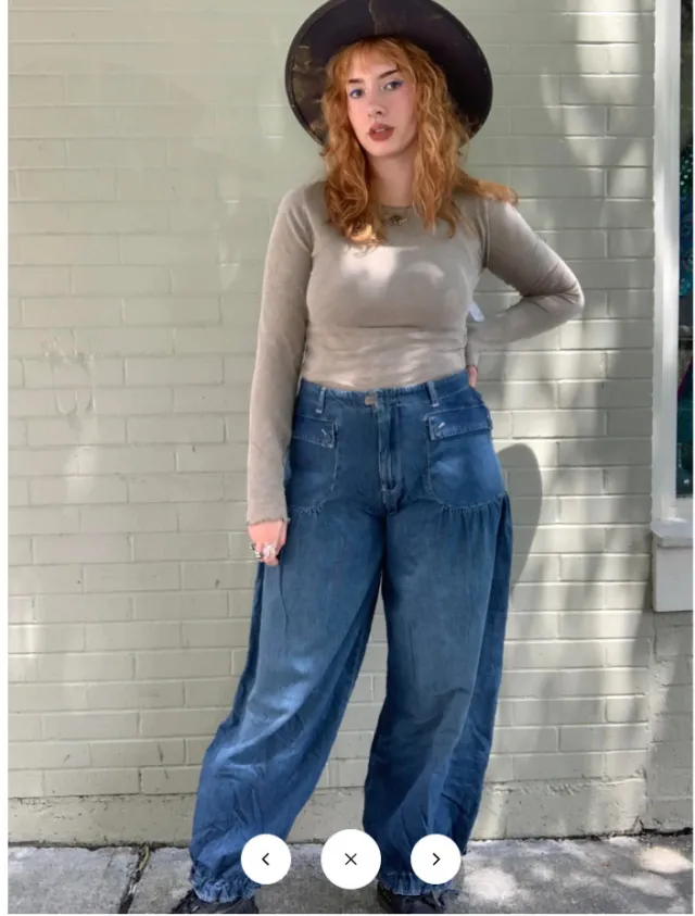 Women's Lotus Wide Leg Jeans Dark Blue - Shop at LoveMi