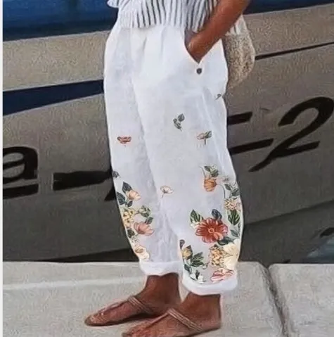 No Belt Loose Wide leg Pants White - Shop at LoveMi