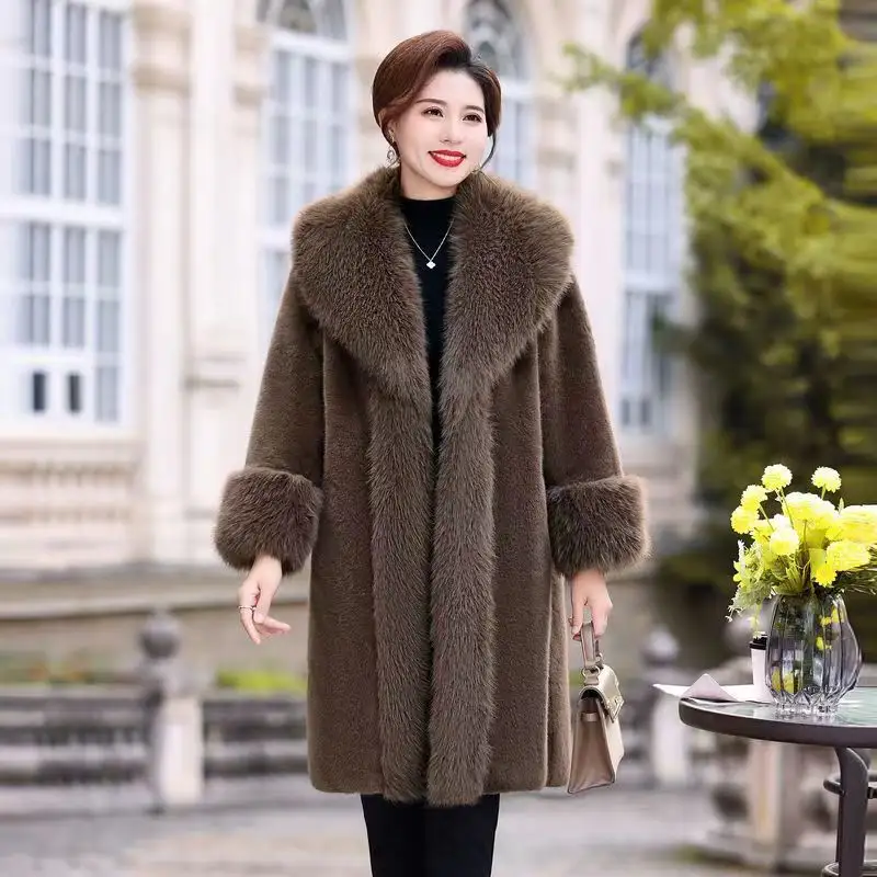 Oversized Faux Mink Fur Coat