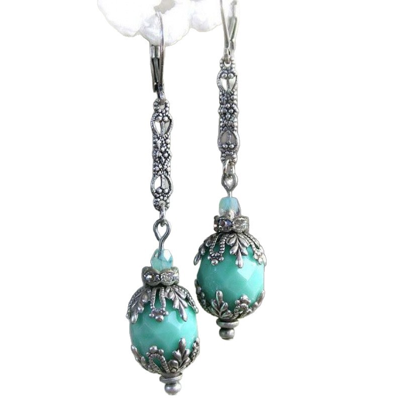 Retro Wrapped Turquoise Earrings For Women