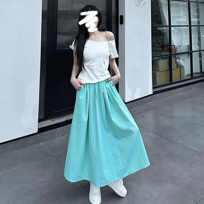 High-waisted Figure-flattering Skirt For Women