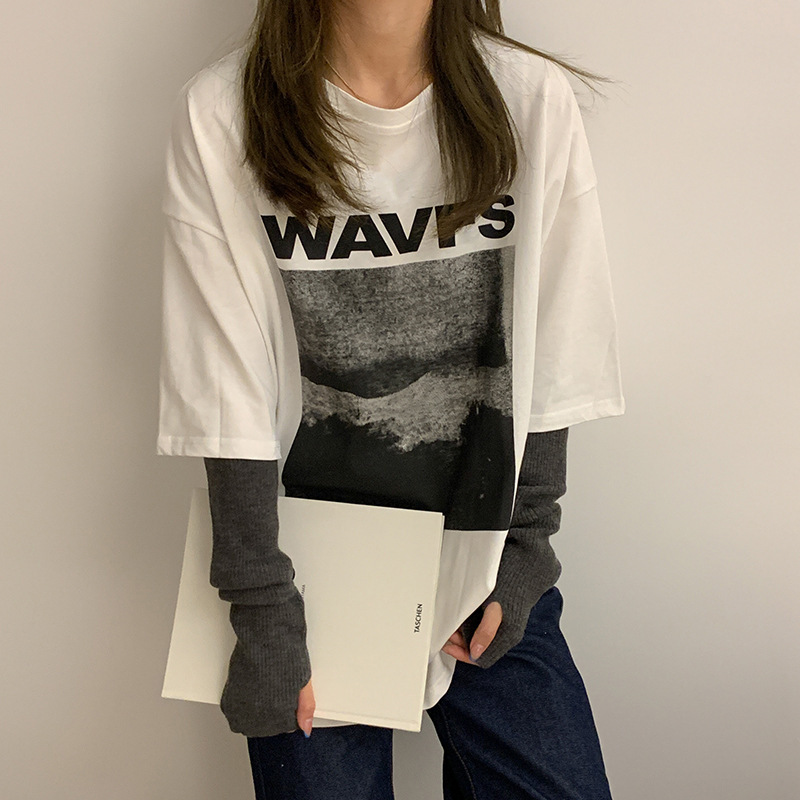 Women's Fashionable Loose All-match Short-sleeved T-shirt