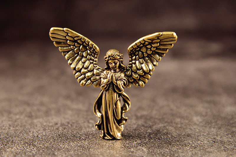 Title 13, Brass Angel Small Ornaments Guardian Angel Wing...