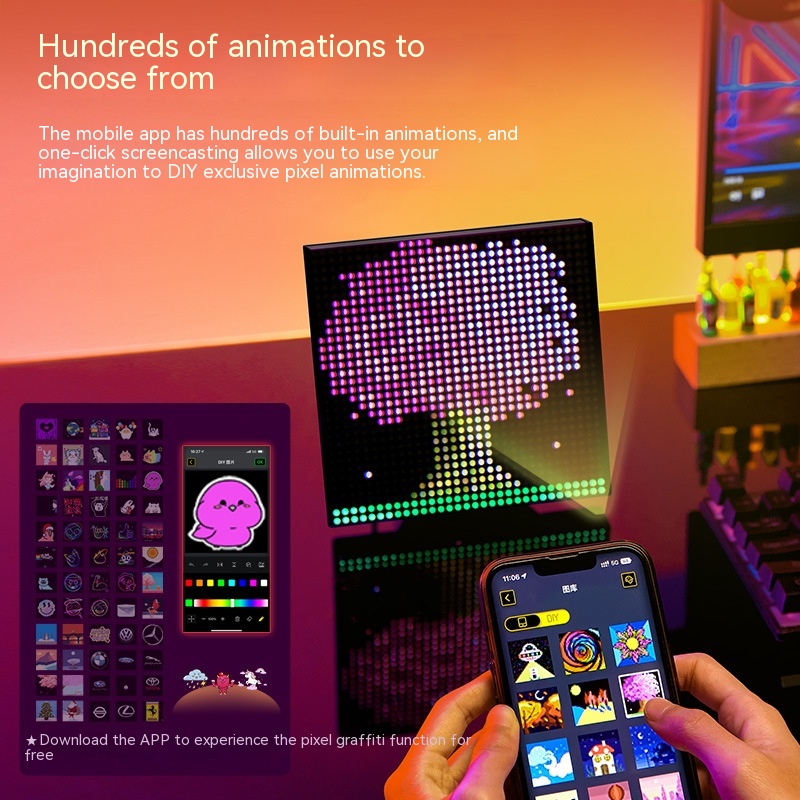 DIY Pixel Atmosphere Good Item Layout Night Light E-sports Decoration Table Lamp Desktop Creativity Atmosphere - Image 9