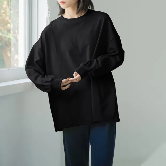Women's Striped Sweater Loose Cotton Black With Extra Lining - Shop at LoveMi