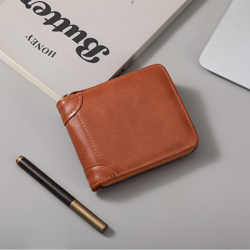 Mens Short Multi-functional Stylish Wallet With Multiple Card Slots
