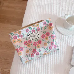 Elegant Literary Flower Clutch - Beige - View 1