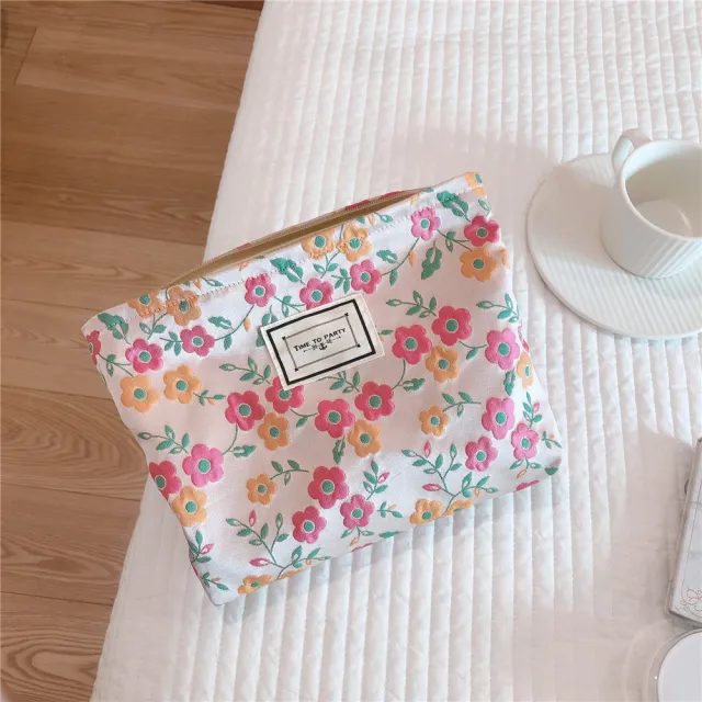 Elegant Literary Flower Clutch Beige - Shop at LoveMi