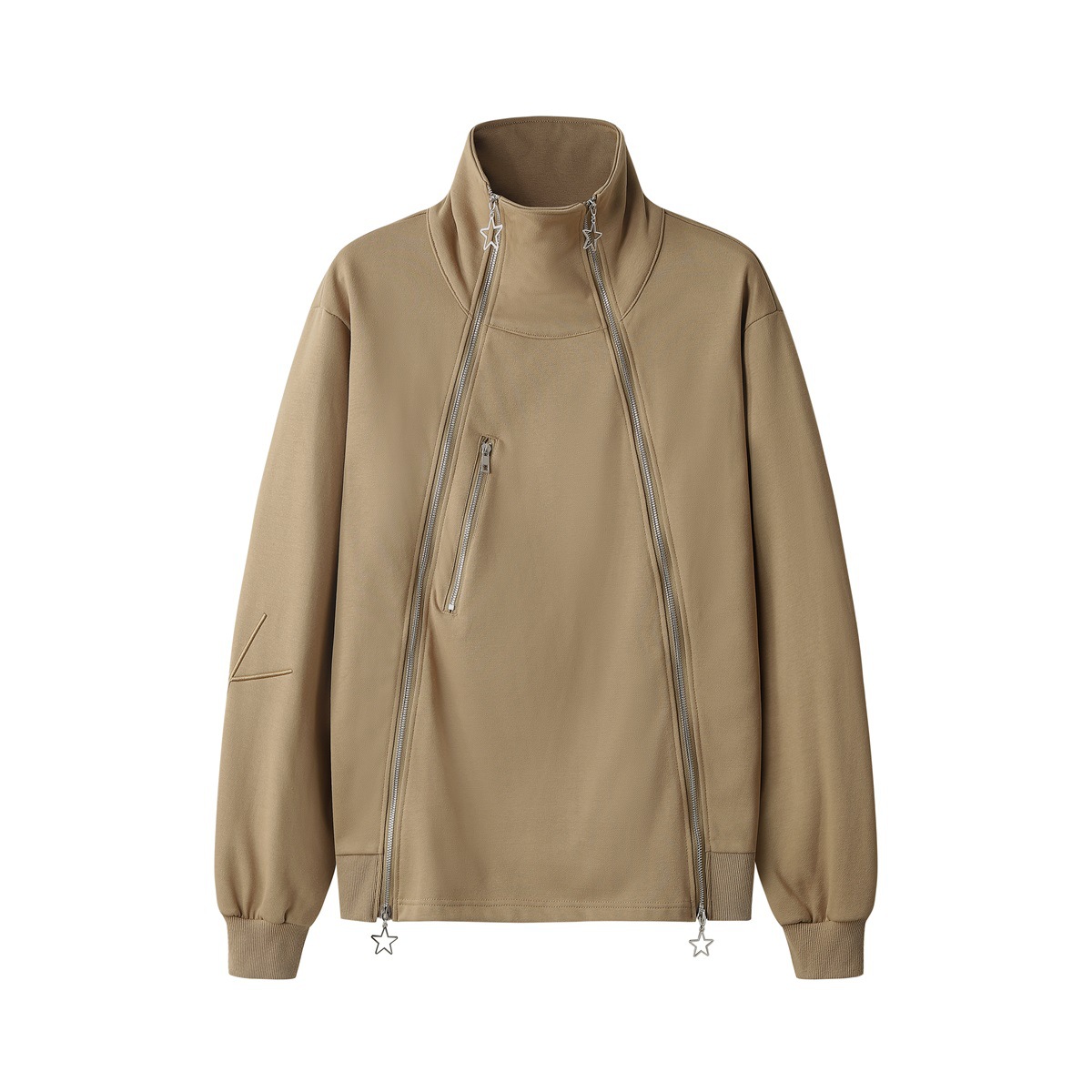 Couple's Double Zipper Neutral Loose Coat